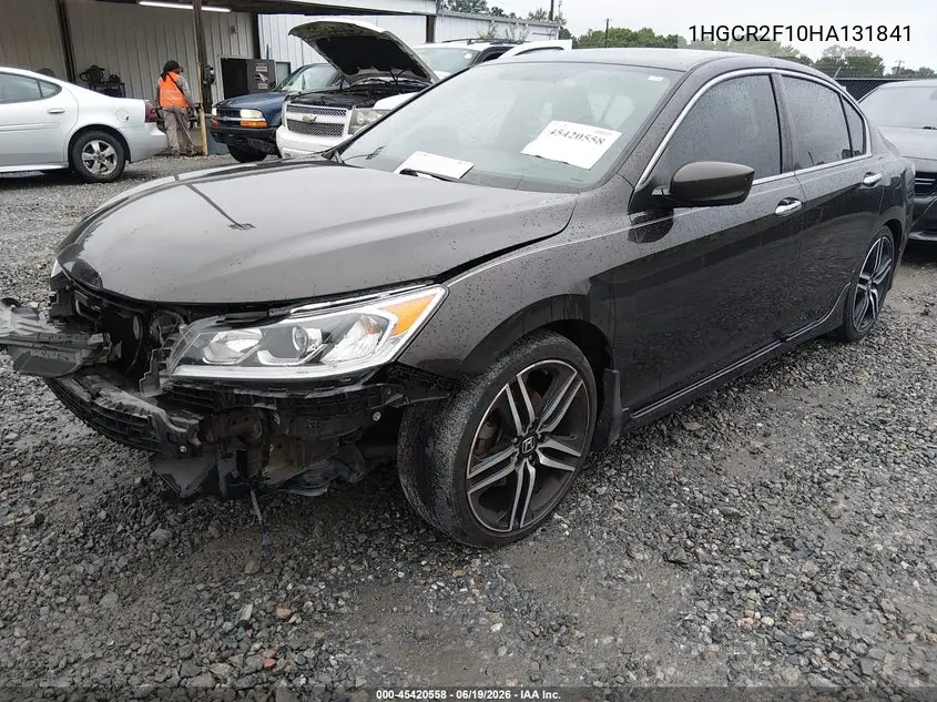 1HGCR2F10HA131841 2017 Honda Accord Sport Se