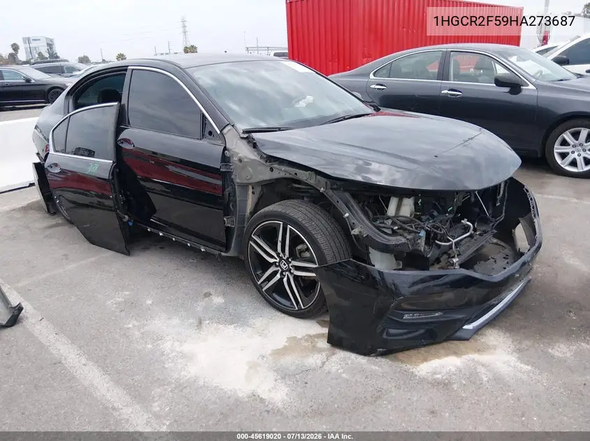 2017 Honda Accord Sport VIN: 1HGCR2F59HA273687 Lot: 45619020