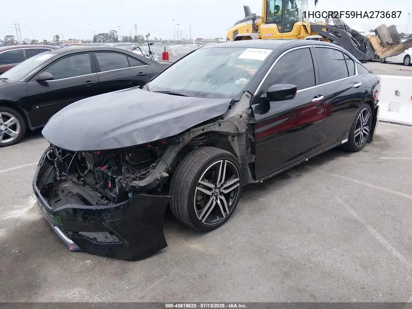 2017 Honda Accord Sport VIN: 1HGCR2F59HA273687 Lot: 45619020