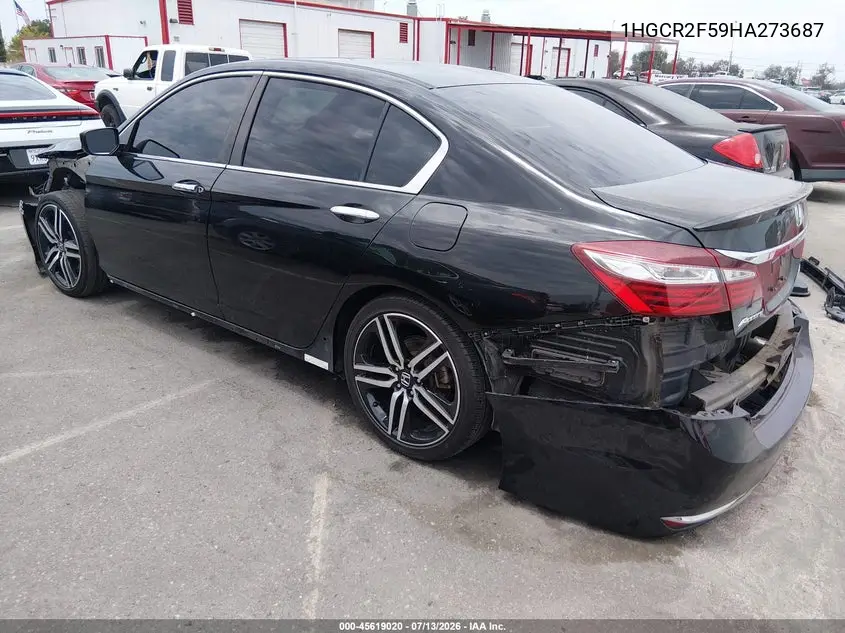 2017 Honda Accord Sport VIN: 1HGCR2F59HA273687 Lot: 45619020