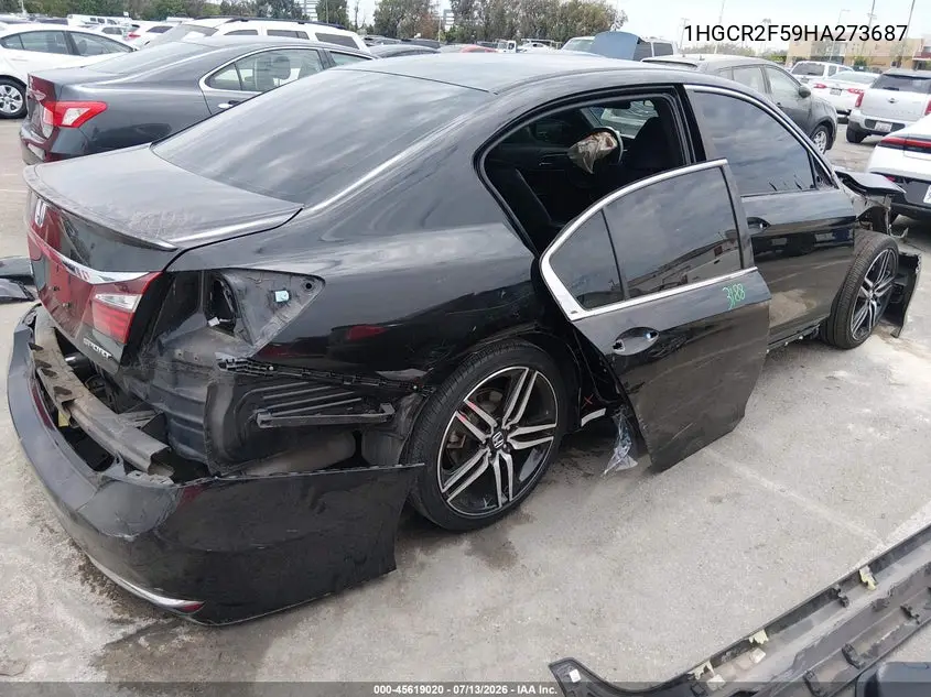 2017 Honda Accord Sport VIN: 1HGCR2F59HA273687 Lot: 45619020