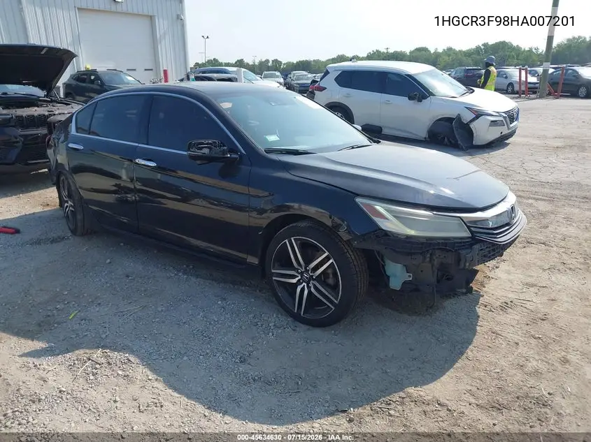 2017 Honda Accord Touring V6 VIN: 1HGCR3F98HA007201 Lot: 45634630