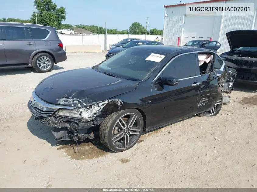 2017 Honda Accord Touring V6 VIN: 1HGCR3F98HA007201 Lot: 45634630