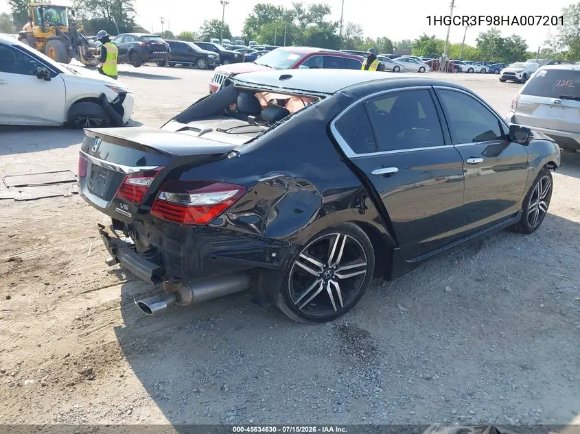 2017 Honda Accord Touring V6 VIN: 1HGCR3F98HA007201 Lot: 45634630