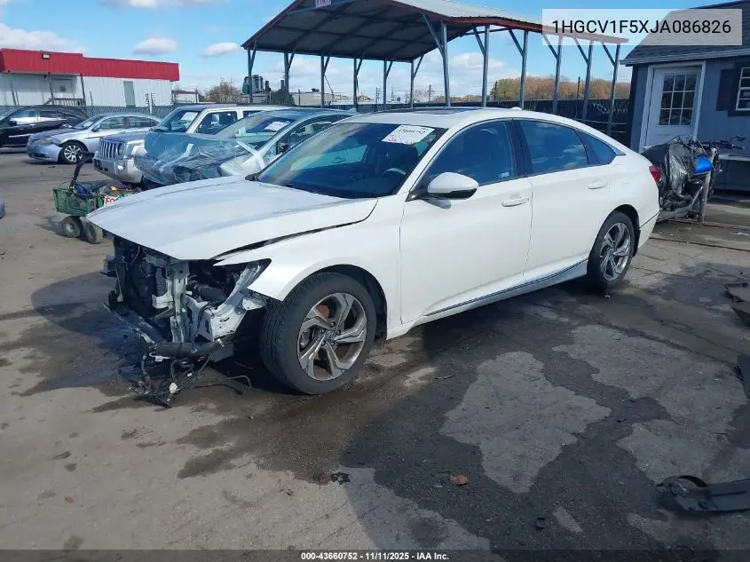 1HGCV1F5XJA086826 2018 Honda Accord Ex-L