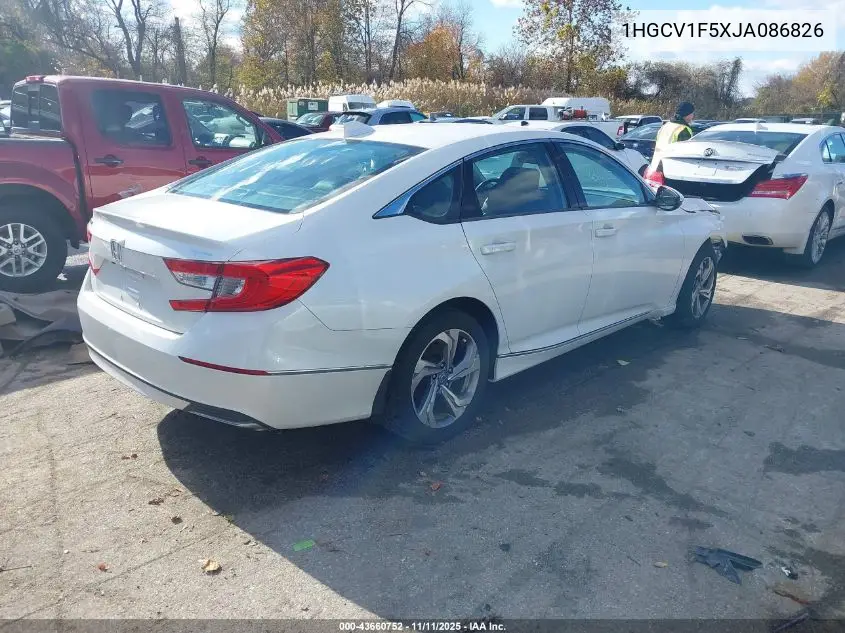 1HGCV1F5XJA086826 2018 Honda Accord Ex-L