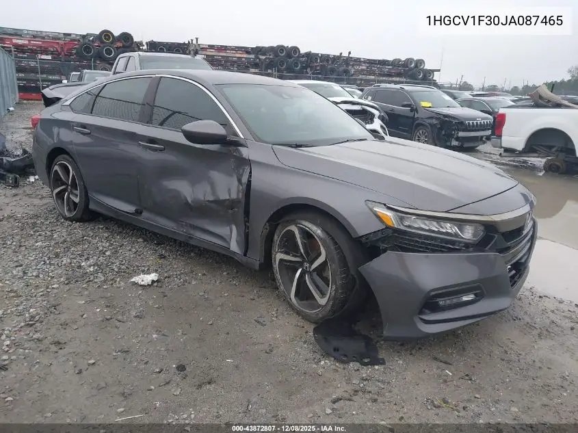 1HGCV1F30JA087465 2018 Honda Accord Sport