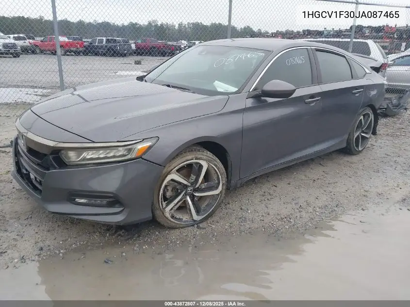 1HGCV1F30JA087465 2018 Honda Accord Sport