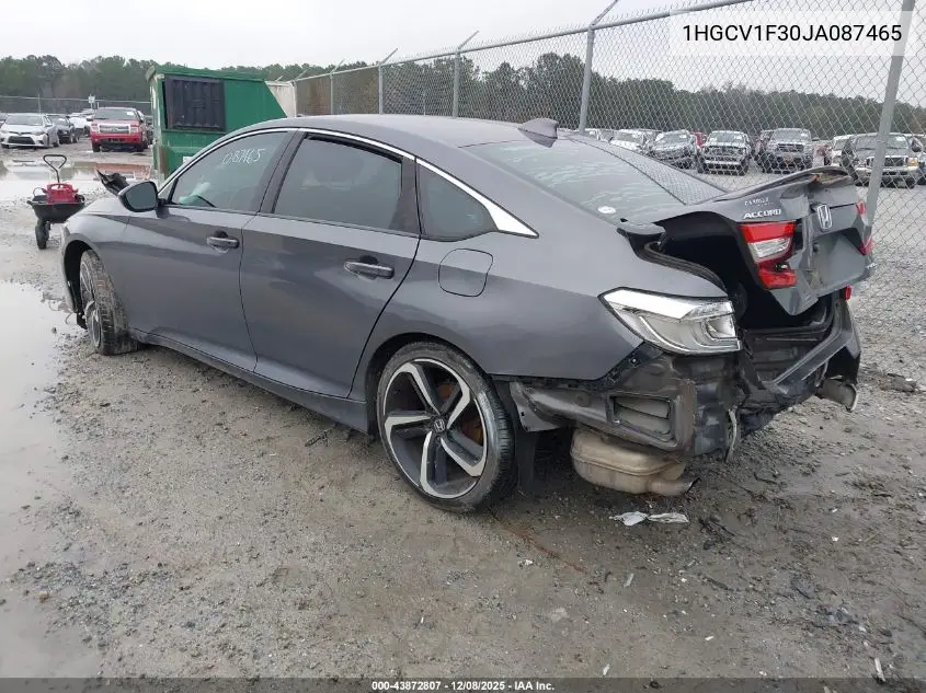 1HGCV1F30JA087465 2018 Honda Accord Sport