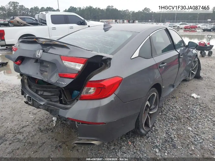 1HGCV1F30JA087465 2018 Honda Accord Sport