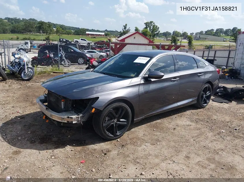 2018 Honda Accord Sport VIN: 1HGCV1F31JA158821 Lot: 45626814
