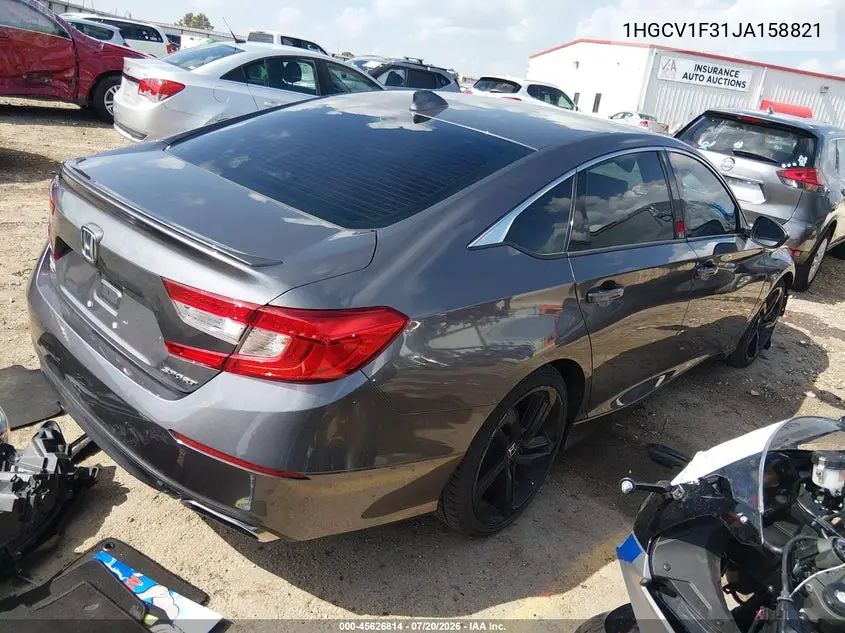 2018 Honda Accord Sport VIN: 1HGCV1F31JA158821 Lot: 45626814