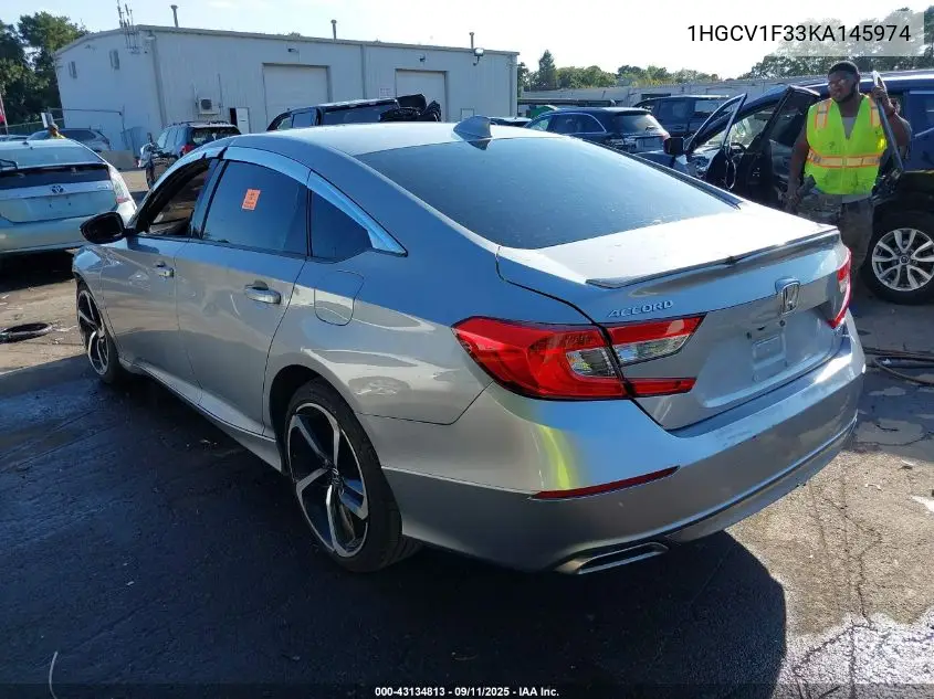 1HGCV1F33KA145974 2019 Honda Accord Sport