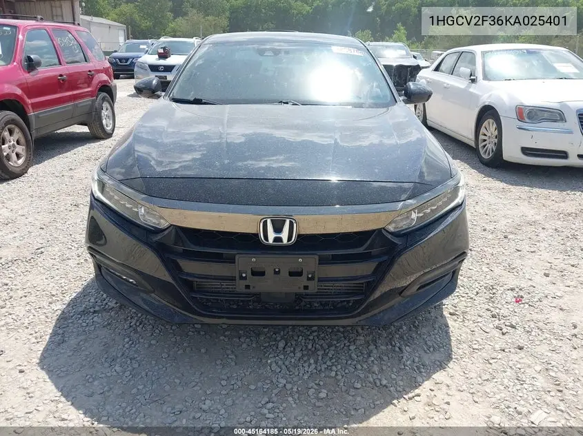 1HGCV2F36KA025401 2019 Honda Accord Sport 2.0T