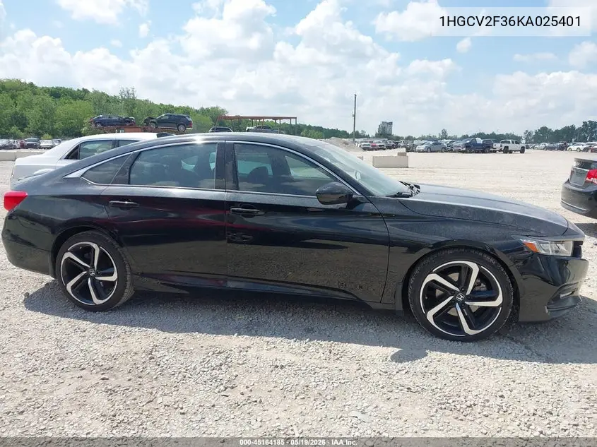 1HGCV2F36KA025401 2019 Honda Accord Sport 2.0T