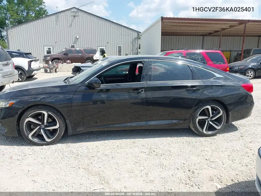 1HGCV2F36KA025401 2019 Honda Accord Sport 2.0T