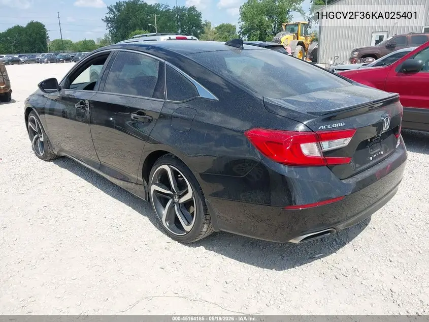 1HGCV2F36KA025401 2019 Honda Accord Sport 2.0T