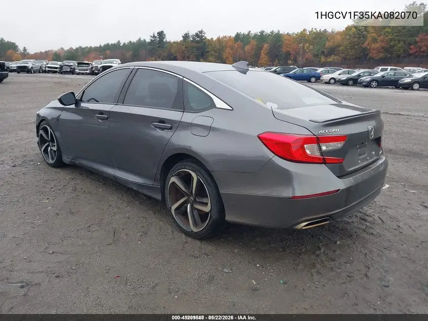 1HGCV1F35KA082070 2019 Honda Accord Sport