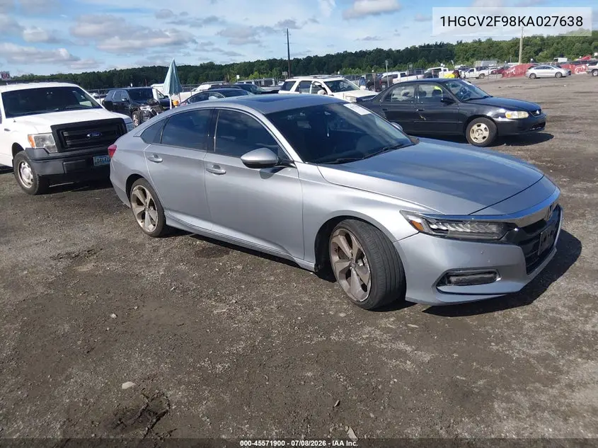 2019 Honda Accord Touring 2.0T VIN: 1HGCV2F98KA027638 Lot: 45571900