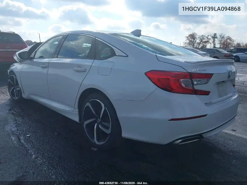 1HGCV1F39LA094868 2020 Honda Accord Sport
