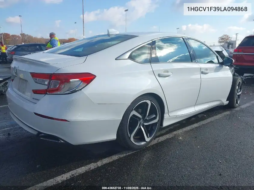 1HGCV1F39LA094868 2020 Honda Accord Sport