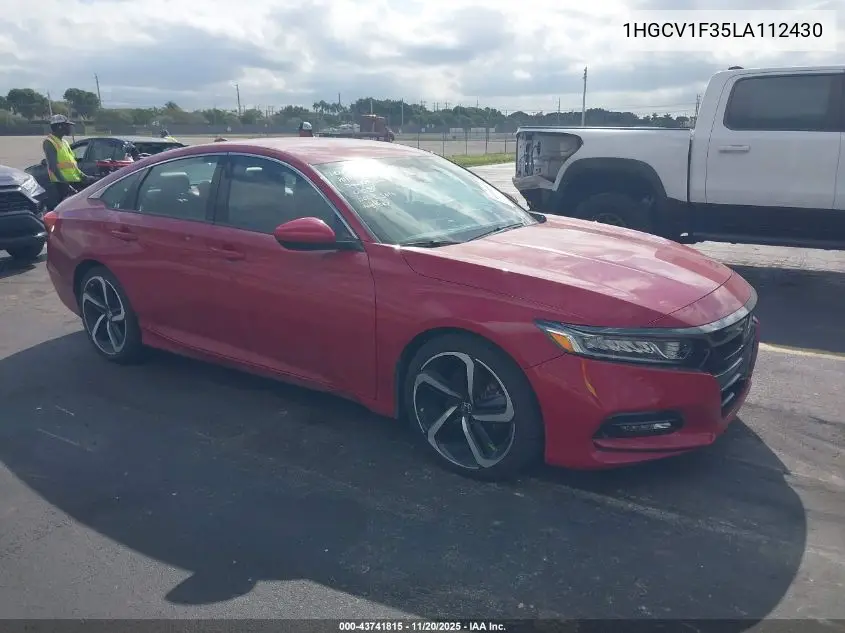 1HGCV1F35LA112430 2020 Honda Accord Sport