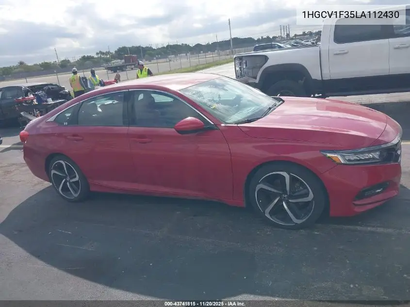 1HGCV1F35LA112430 2020 Honda Accord Sport