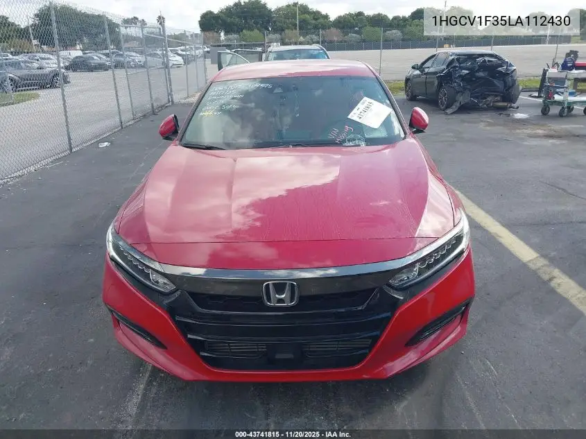 1HGCV1F35LA112430 2020 Honda Accord Sport