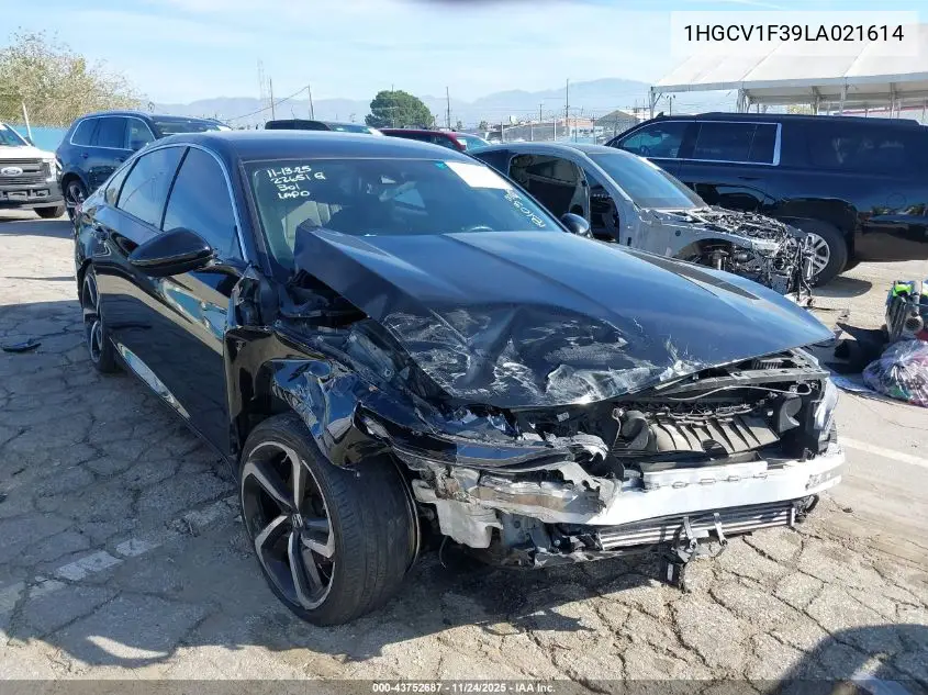 1HGCV1F39LA021614 2020 Honda Accord Sport