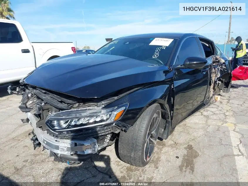 1HGCV1F39LA021614 2020 Honda Accord Sport