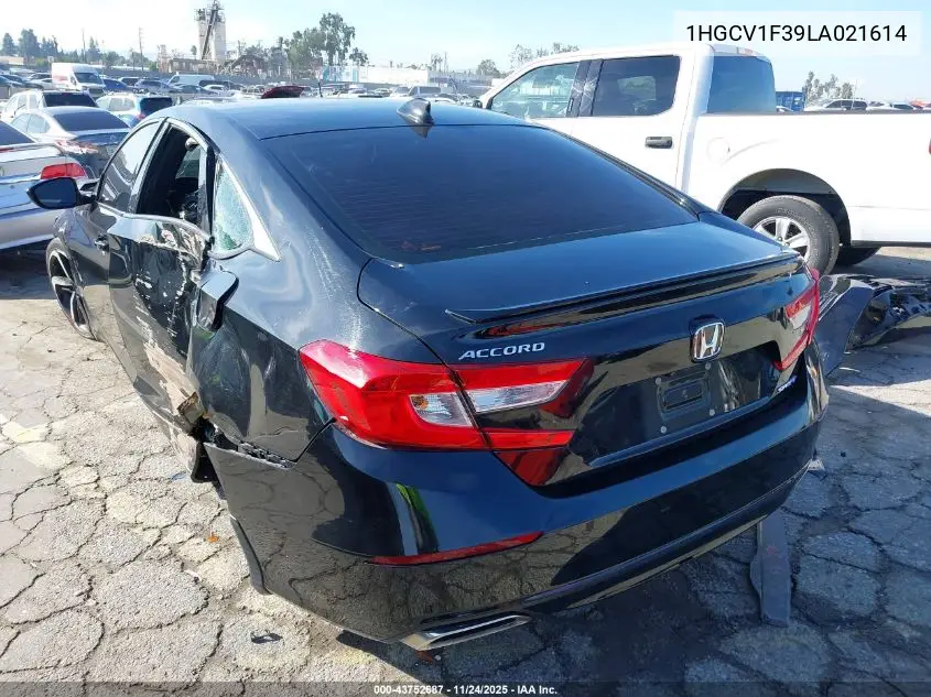 1HGCV1F39LA021614 2020 Honda Accord Sport