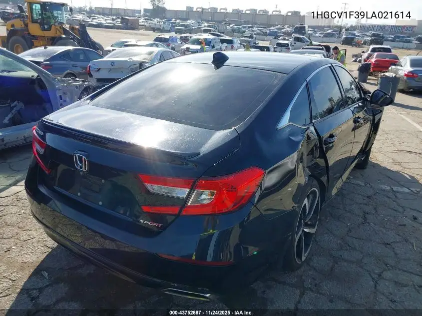 1HGCV1F39LA021614 2020 Honda Accord Sport