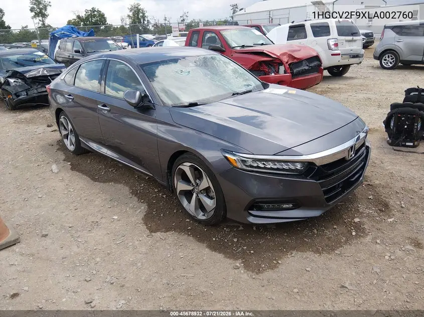 2020 Honda Accord Touring VIN: 1HGCV2F9XLA002760 Lot: 45678932