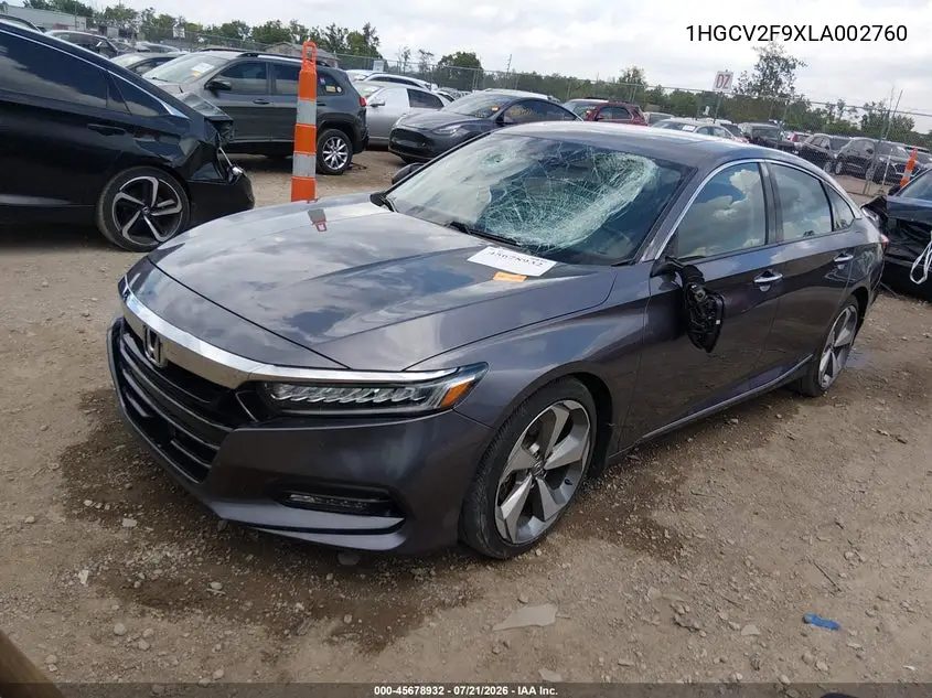 2020 Honda Accord Touring VIN: 1HGCV2F9XLA002760 Lot: 45678932