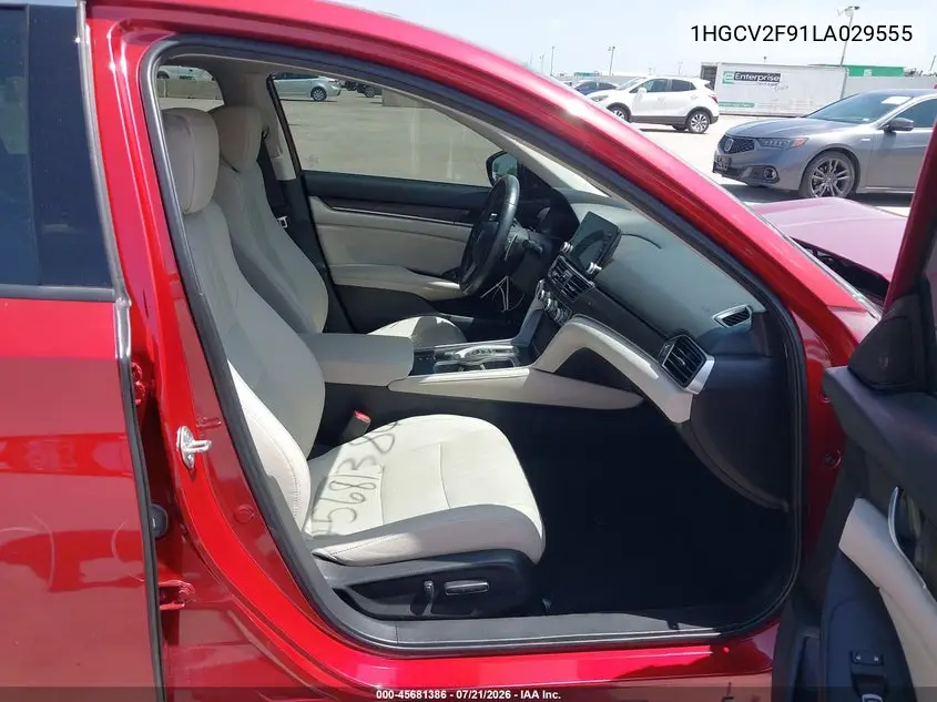 2020 Honda Accord Touring VIN: 1HGCV2F91LA029555 Lot: 45681386