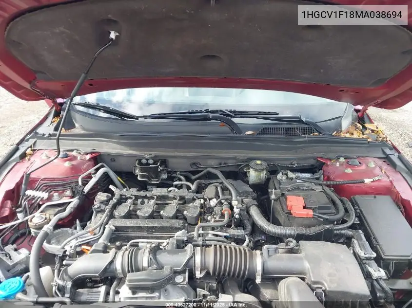 1HGCV1F18MA038694 2021 Honda Accord Lx