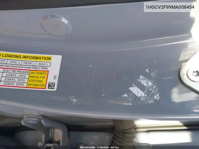1HGCV2F99MA008454 2021 Honda Accord Touring