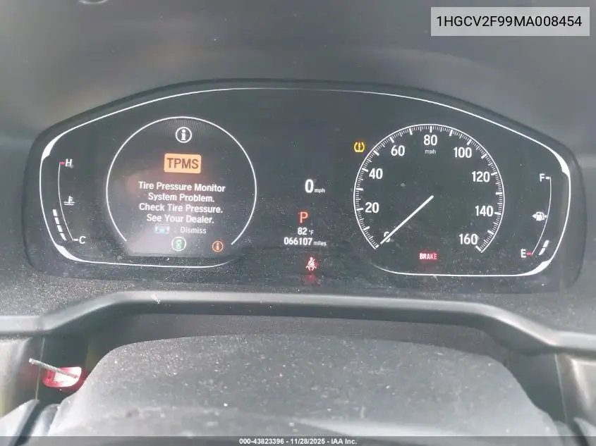 1HGCV2F99MA008454 2021 Honda Accord Touring