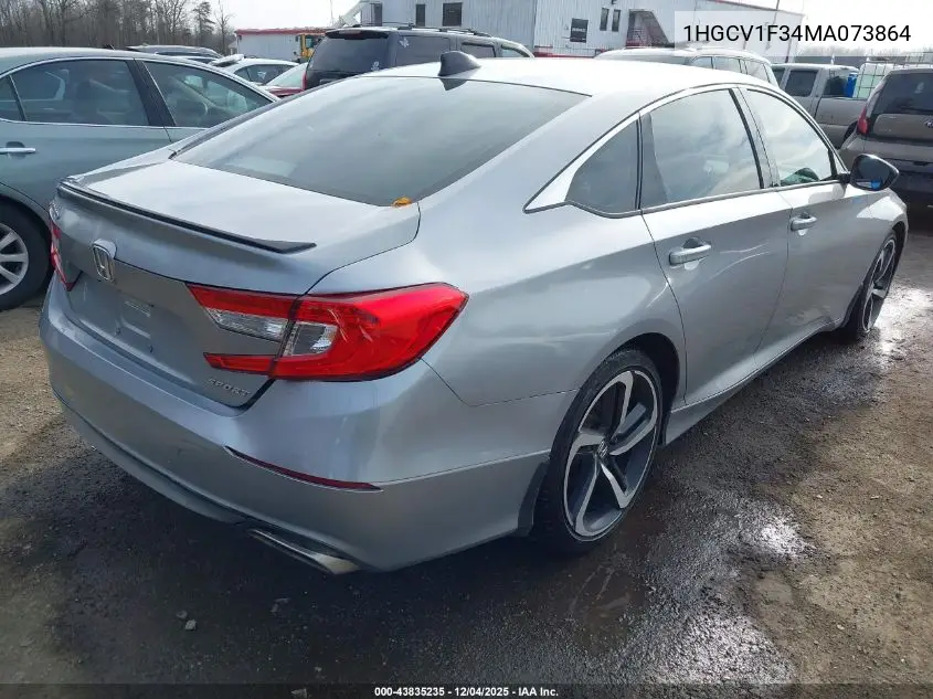 1HGCV1F34MA073864 2021 Honda Accord Sport