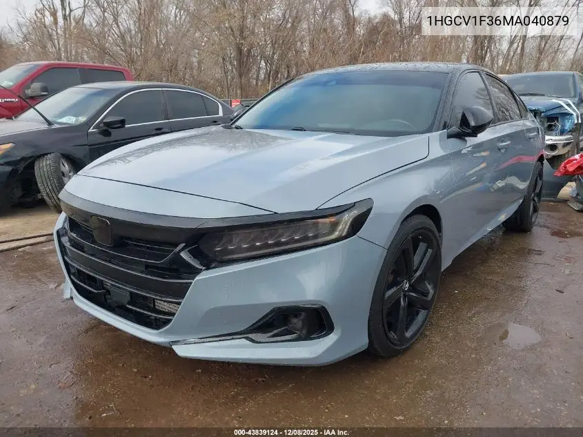 1HGCV1F36MA040879 2021 Honda Accord Sport