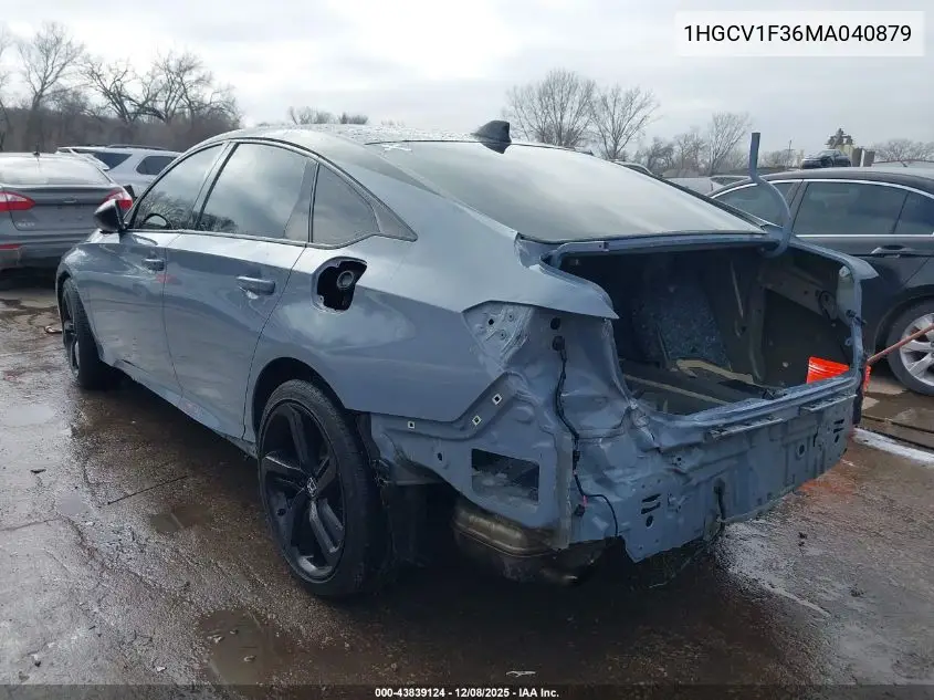 1HGCV1F36MA040879 2021 Honda Accord Sport