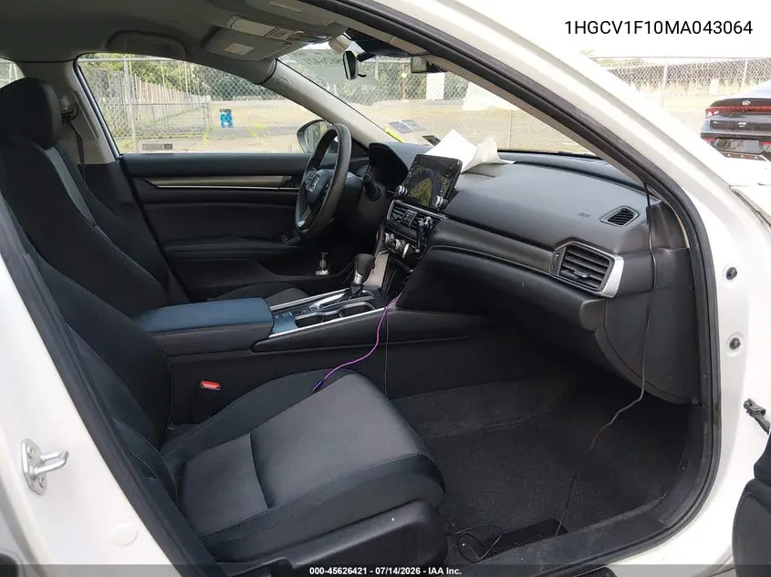 2021 Honda Accord Lx VIN: 1HGCV1F10MA043064 Lot: 45626421