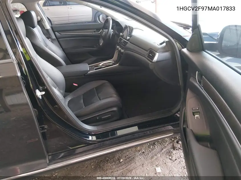 2021 Honda Accord Touring VIN: 1HGCV2F97MA017833 Lot: 45669519