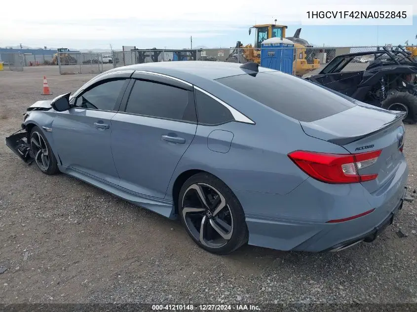 1HGCV1F42NA052845 2022 Honda Accord Sport Se