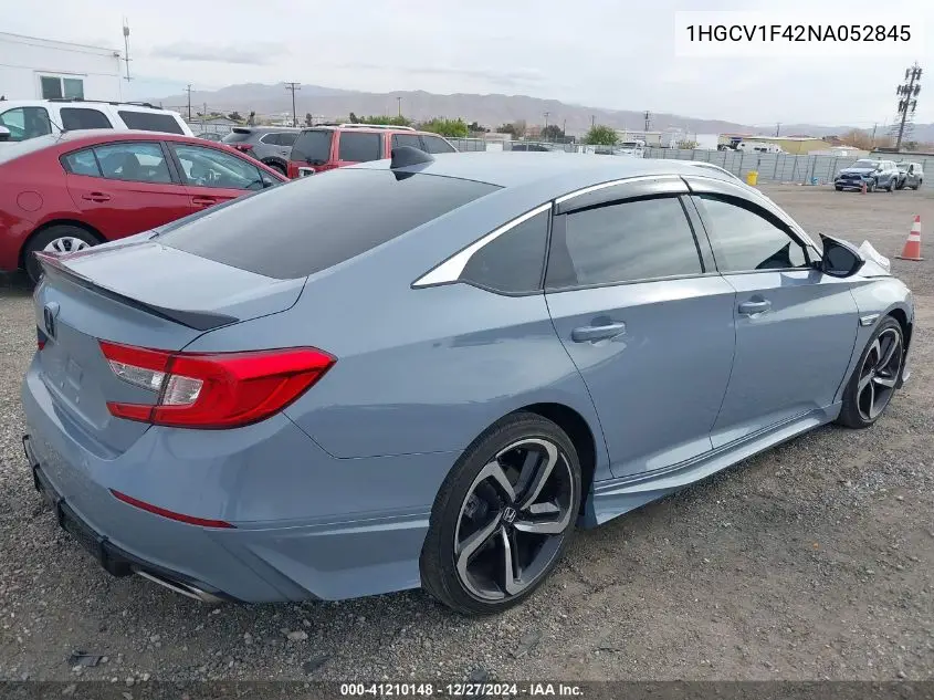 1HGCV1F42NA052845 2022 Honda Accord Sport Se