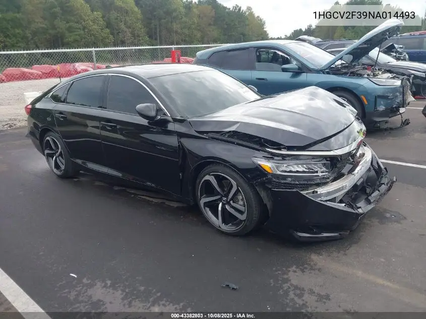 1HGCV2F39NA014493 2022 Honda Accord Sport 2.0T