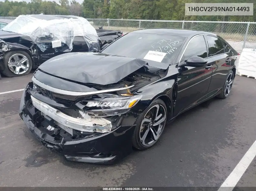 1HGCV2F39NA014493 2022 Honda Accord Sport 2.0T