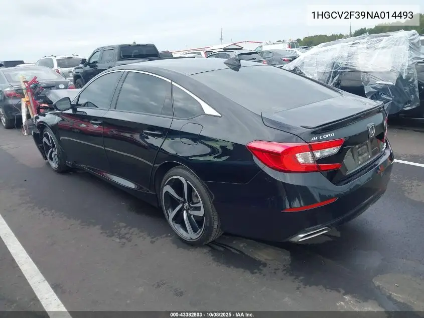 1HGCV2F39NA014493 2022 Honda Accord Sport 2.0T