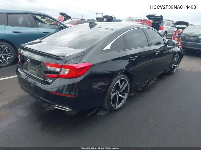 1HGCV2F39NA014493 2022 Honda Accord Sport 2.0T