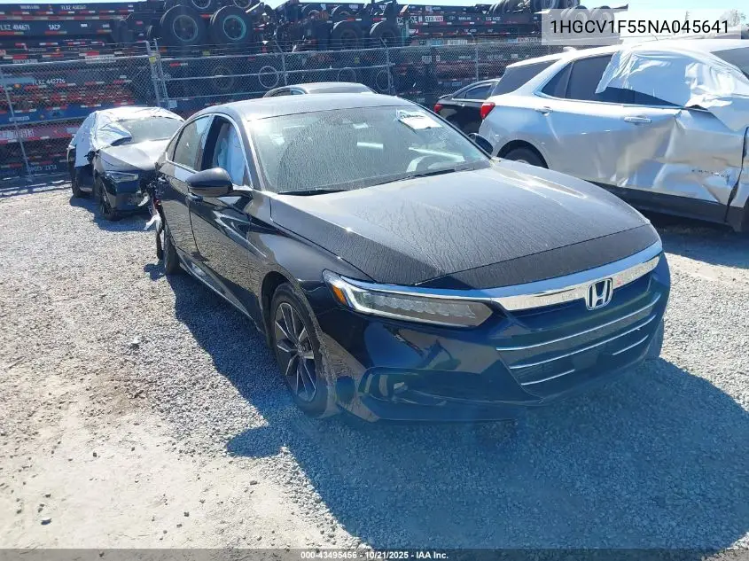 1HGCV1F55NA045641 2022 Honda Accord Ex-L